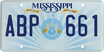 MS license plate ABP661