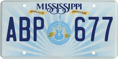 MS license plate ABP677