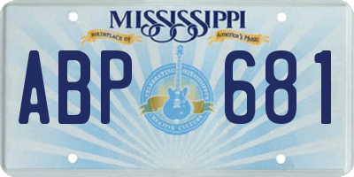 MS license plate ABP681