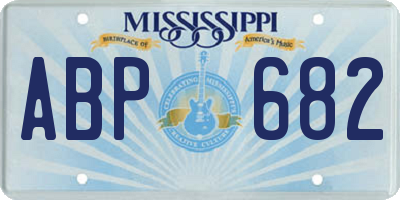 MS license plate ABP682