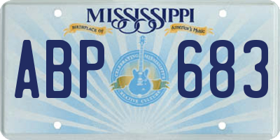 MS license plate ABP683