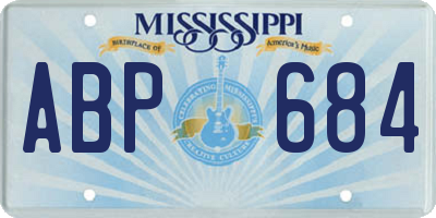 MS license plate ABP684