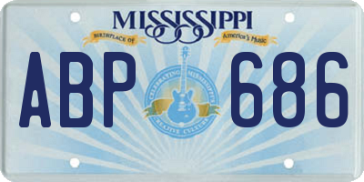 MS license plate ABP686