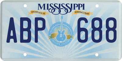 MS license plate ABP688