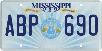 MS license plate ABP690