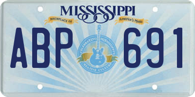 MS license plate ABP691