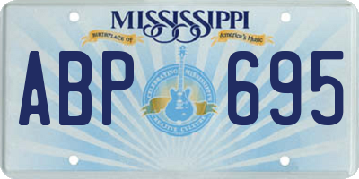 MS license plate ABP695