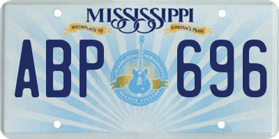 MS license plate ABP696