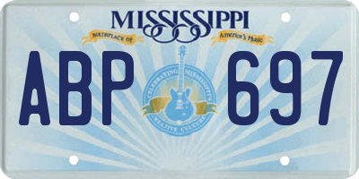 MS license plate ABP697