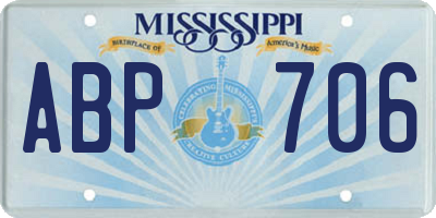 MS license plate ABP706