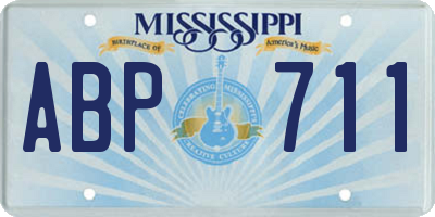 MS license plate ABP711