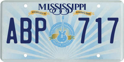 MS license plate ABP717