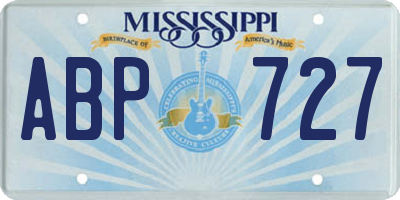 MS license plate ABP727