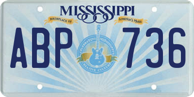 MS license plate ABP736