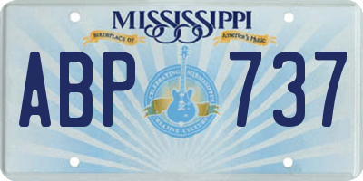 MS license plate ABP737