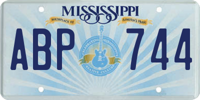 MS license plate ABP744