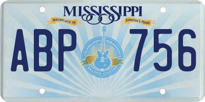 MS license plate ABP756