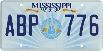 MS license plate ABP776