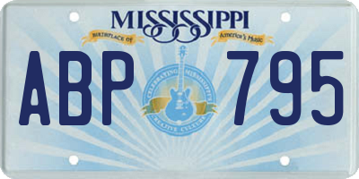 MS license plate ABP795