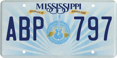 MS license plate ABP797
