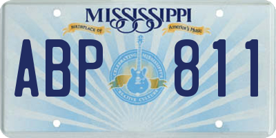 MS license plate ABP811