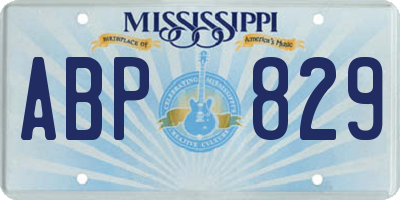MS license plate ABP829