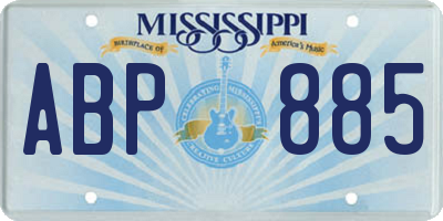 MS license plate ABP885