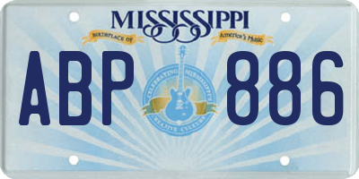 MS license plate ABP886