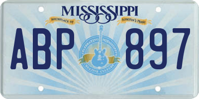MS license plate ABP897