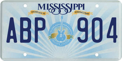 MS license plate ABP904
