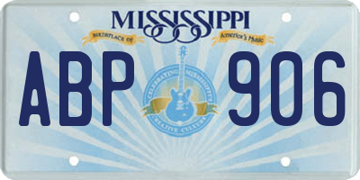 MS license plate ABP906