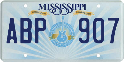 MS license plate ABP907
