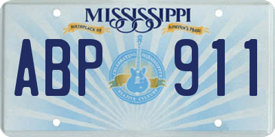 MS license plate ABP911