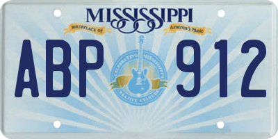 MS license plate ABP912