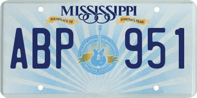 MS license plate ABP951