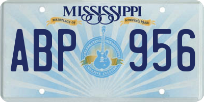 MS license plate ABP956