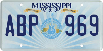 MS license plate ABP969