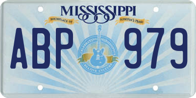 MS license plate ABP979