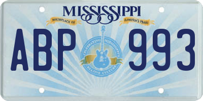 MS license plate ABP993