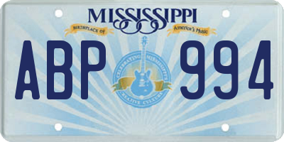 MS license plate ABP994