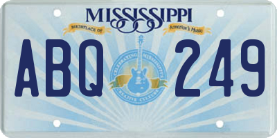 MS license plate ABQ249