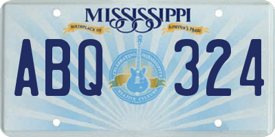 MS license plate ABQ324