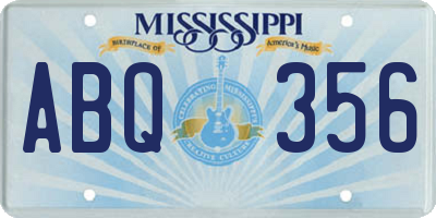 MS license plate ABQ356