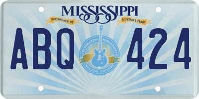 MS license plate ABQ424