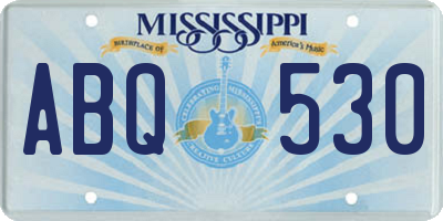 MS license plate ABQ530