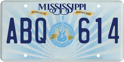 MS license plate ABQ614