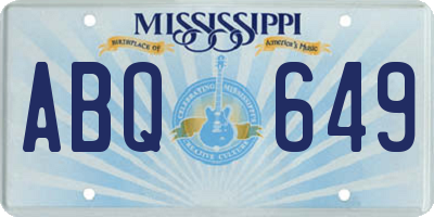 MS license plate ABQ649