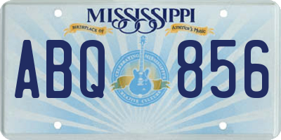 MS license plate ABQ856