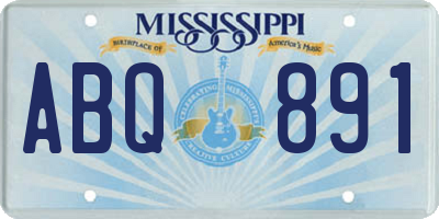 MS license plate ABQ891