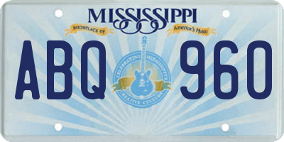 MS license plate ABQ960